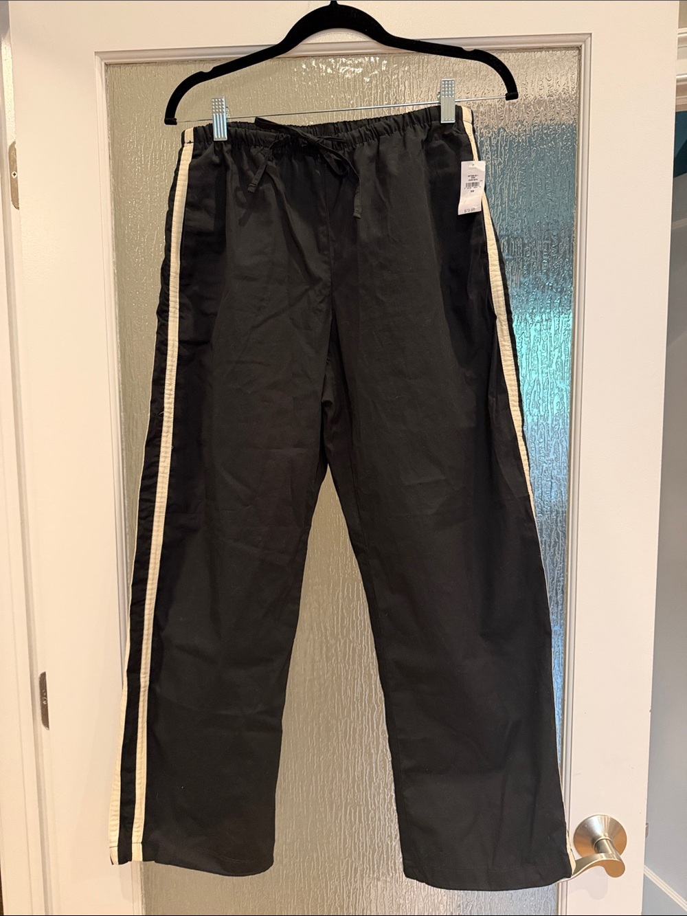 NWT! Organic cotton poplin relaxed easy stripe pants. Size XS. Sold out online! - Picture 7 of 9